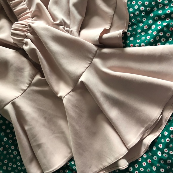 Topshop Tops - Topshop: Romantic off the shoulder blush top